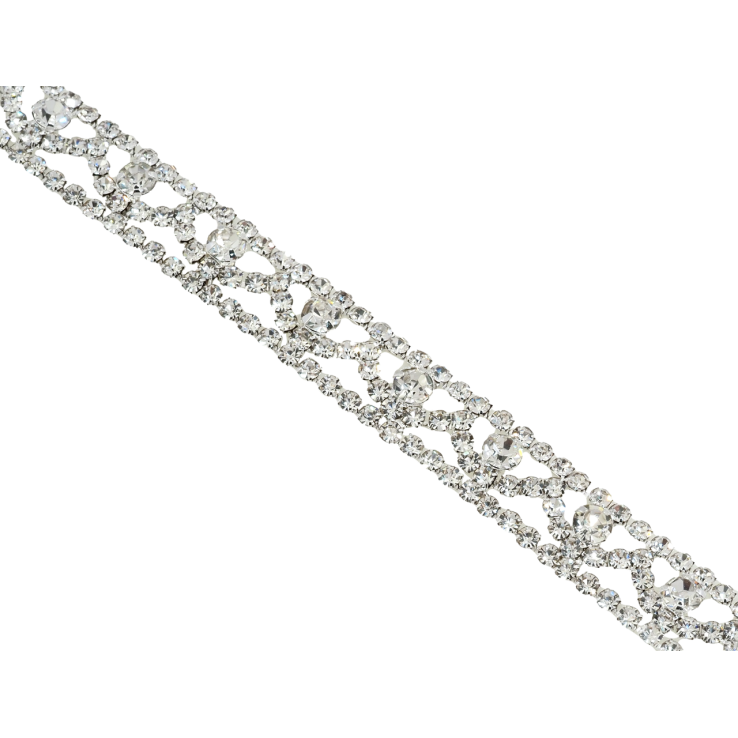 Браслет Орнамент зі страз довжина 18.5см х 10мм фото №23