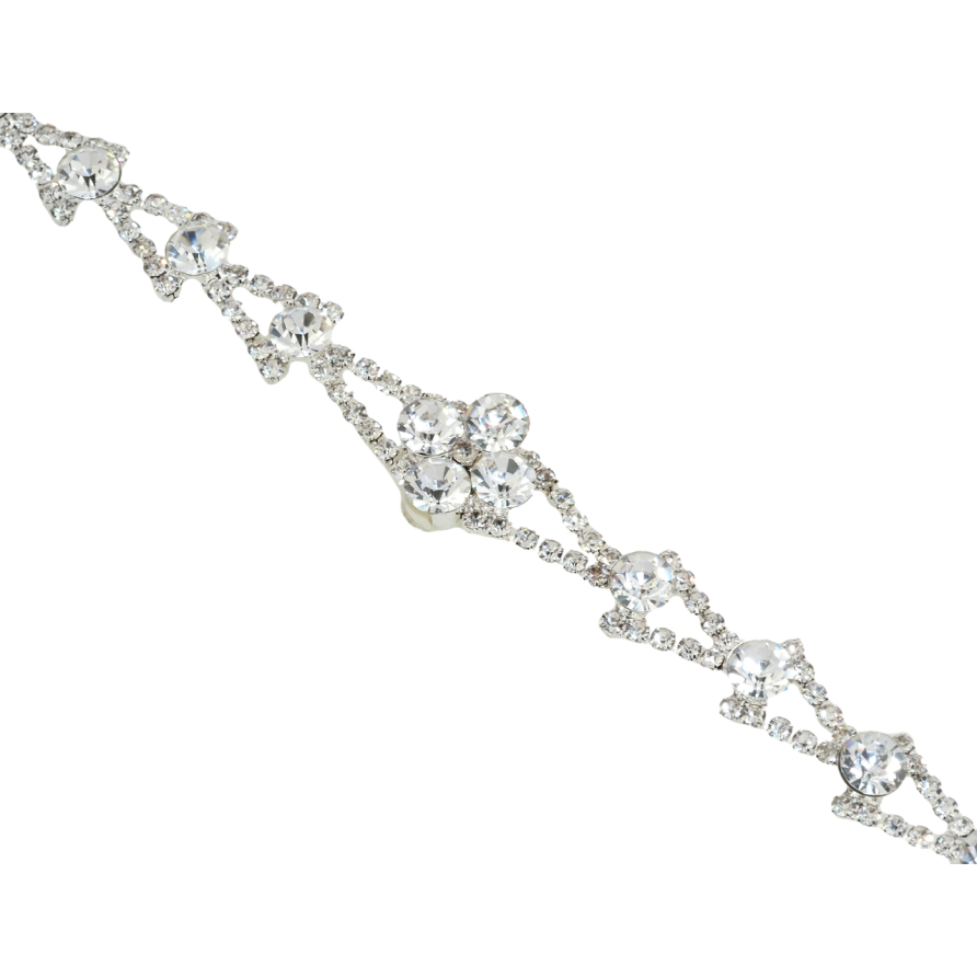 Браслет Декоративный орнамент из страз длина 19см х 10мм фото №1