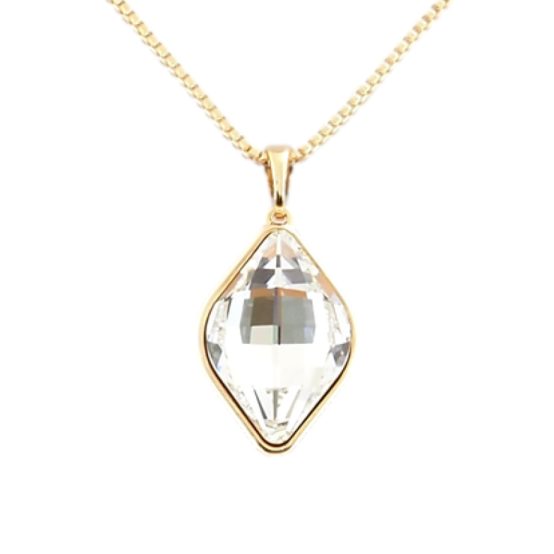 Кулон Xuping цвет 18K с кристаллами Swarovski на цепочке Lemon Fancy Stone Crystal длина 40-45 см фото №3
