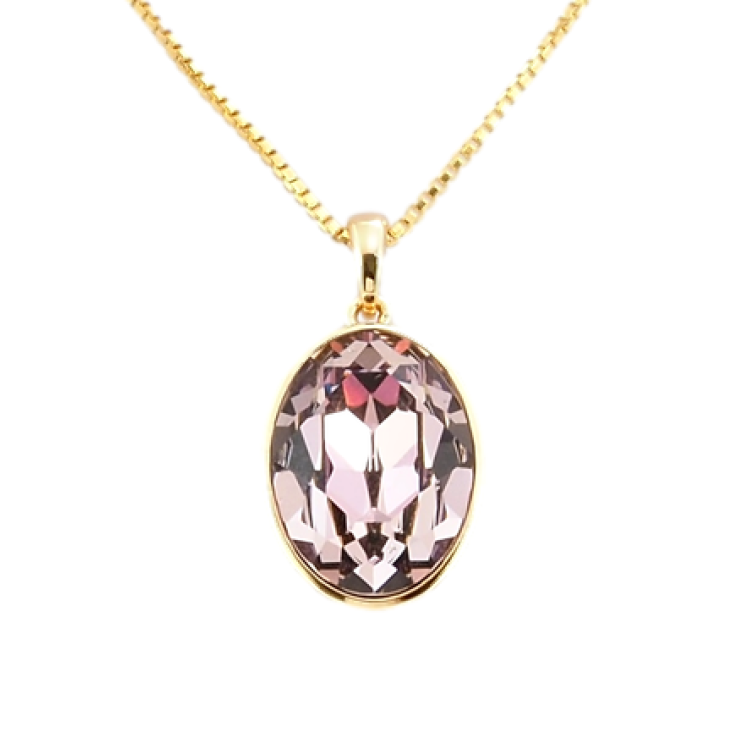 Кулон Xuping колір 18K з кристалами Swarovski на ланцюжку Кристал Rose 19 х 14 мм, довжина 40-45см фото №5 Кулон Xuping колір 18K з кристалами Swarovski на ланцюжку Кристал Rose 19 х 14 мм, довжина 40-45см фото №5