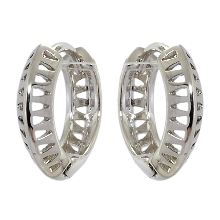 Серьги Xuping Родий колечки Резной орнамент фото №12