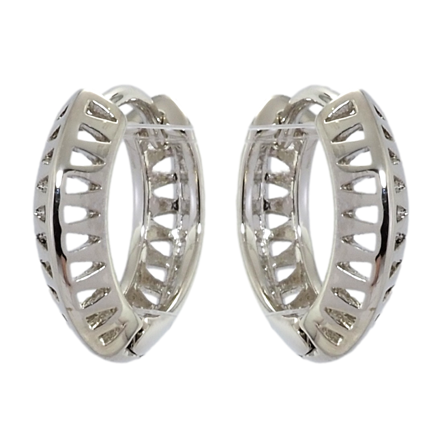 Серьги Xuping Родий колечки Резной орнамент фото №1