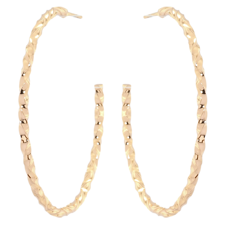 Сережки Xuping Позолота 18K пусети Кільця ø 5см фото №1