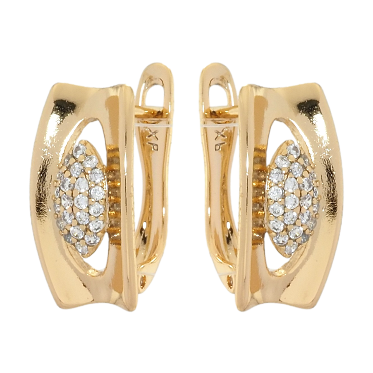 Сережки Xuping Позолота 18K англійський замок Декоративний орнамент з цирконієм фото №15 Сережки Xuping Позолота 18K англійський замок Декоративний орнамент з цирконієм фото №15