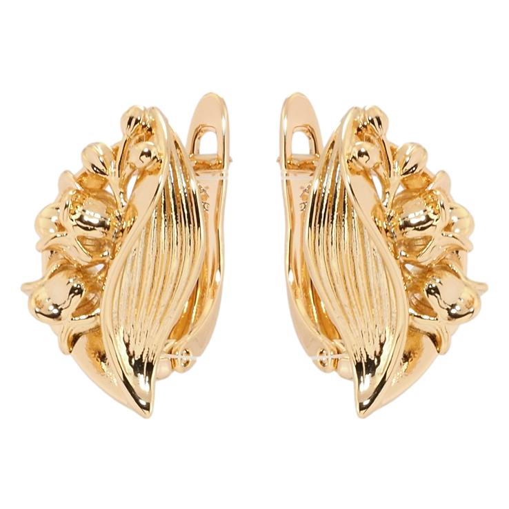 Сережки Xuping Позолота 18K англійський замок Квіточки фото №11 Сережки Xuping Позолота 18K англійський замок Квіточки фото №11