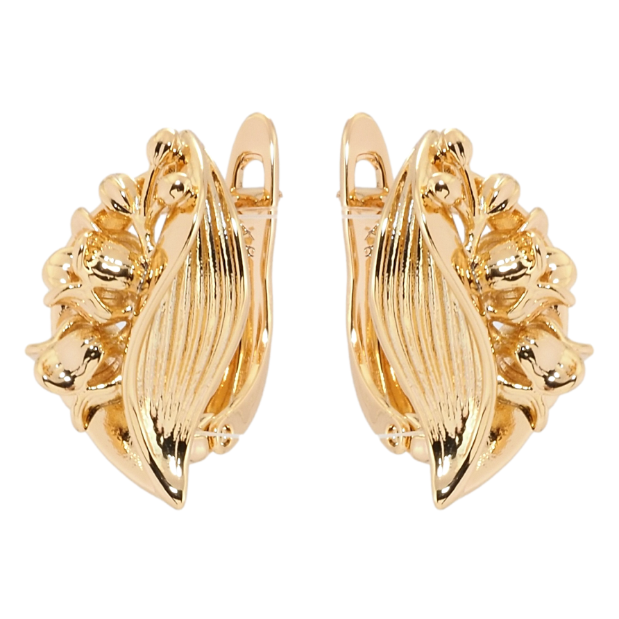 Сережки Xuping Позолота 18K англійський замок Квіточки фото №1 Сережки Xuping Позолота 18K англійський замок Квіточки фото №1