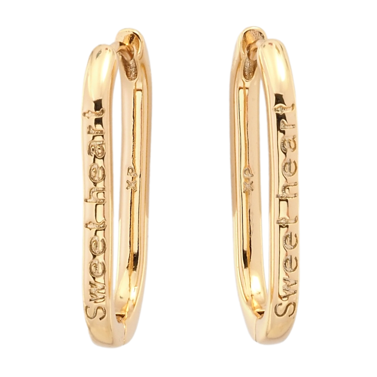 Сережки Xuping Позолота 18K колечка Sweet heart фото №5