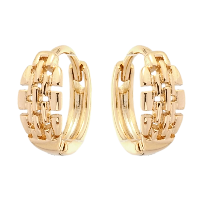 Серьги Xuping Позолота 18K колечки Декоративный резной орнамент фото №1 Серьги Xuping Позолота 18K колечки Декоративный резной орнамент фото №1