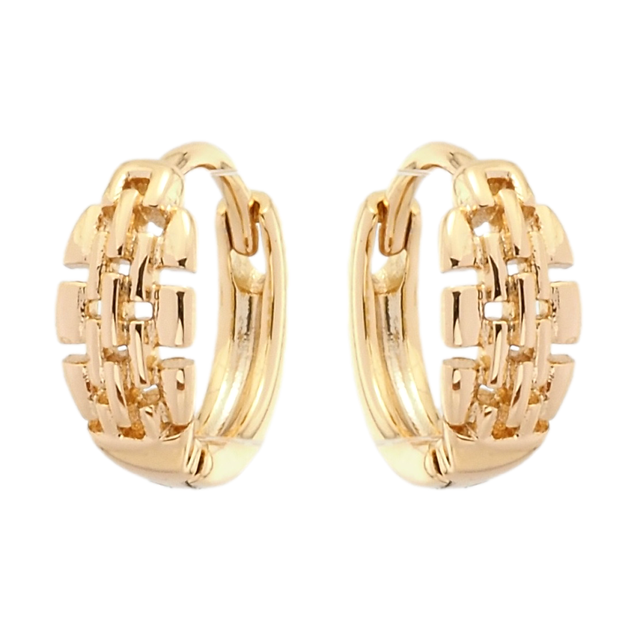 Серьги Xuping Позолота 18K колечки Декоративный резной орнамент фото №1 Серьги Xuping Позолота 18K колечки Декоративный резной орнамент фото №1