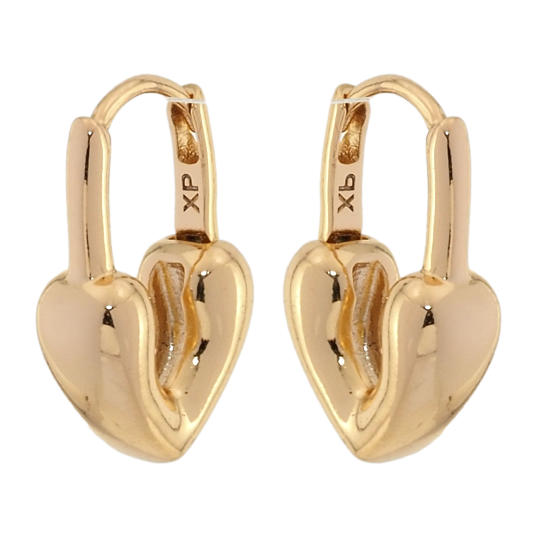Сережки Xuping Позолота 18K колечка Замочки-сердечки фото №1