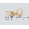 Сережки Xuping Позолота 18K колечка Замочки-сердечки фото №2 Сережки Xuping Позолота 18K колечка Замочки-сердечки фото №2
