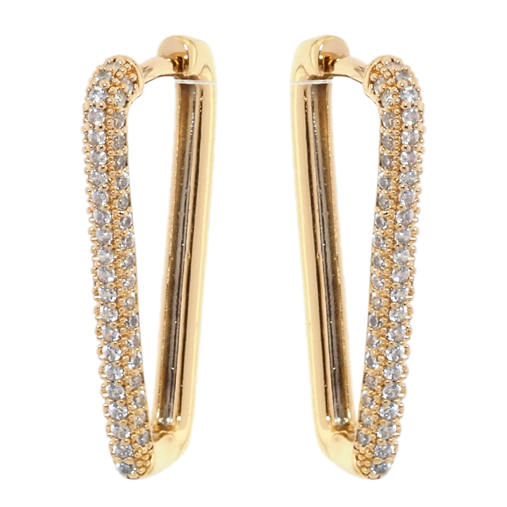 Сережки Xuping Позолота 18K колечка Інкрустація цирконієм фото №8