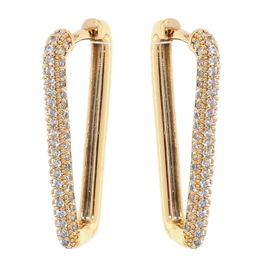 Сережки Xuping Позолота 18K колечка Інкрустація цирконієм фото №1 Сережки Xuping Позолота 18K колечка Інкрустація цирконієм фото №1