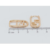 Сережки Xuping Позолота 18K колечка Декоративні овали фото №2 Сережки Xuping Позолота 18K колечка Декоративні овали фото №2
