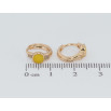 Серьги Xuping Позолота 18K колечки Круги с желтой эмалью фото №2 Серьги Xuping Позолота 18K колечки Круги с желтой эмалью фото №2