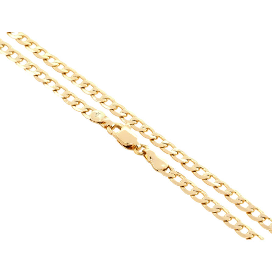 Ланцюжок Xuping Позолота 18K Плетіння Панцирне довжина 54см х 4мм фото №1