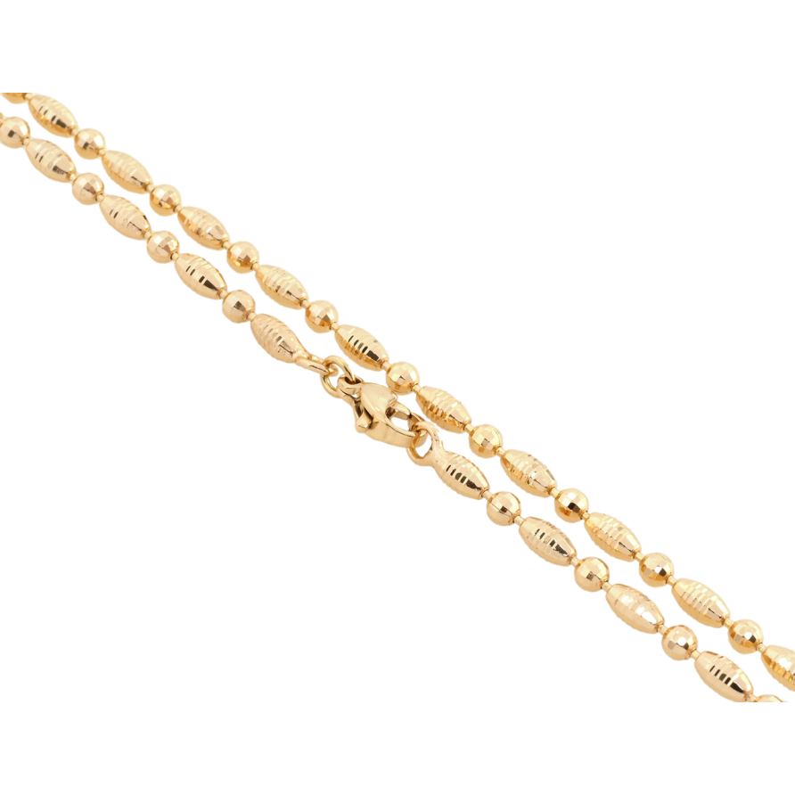 Цепочка Xuping Позолота 18K Плетение Декоративная Перлина длина 49см х 3мм фото №1