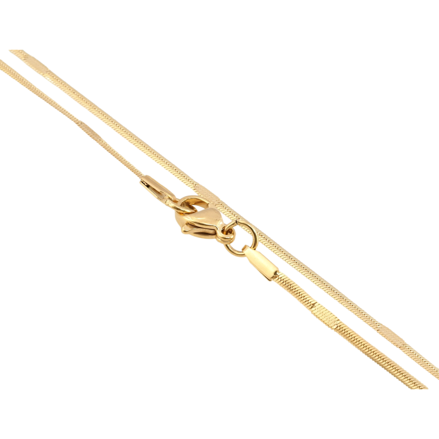 Цепочка Xuping ТТМ Stainless Steel цвет 18K Плетение Снейк с прокаткой длина 45см х 2мм фото №1