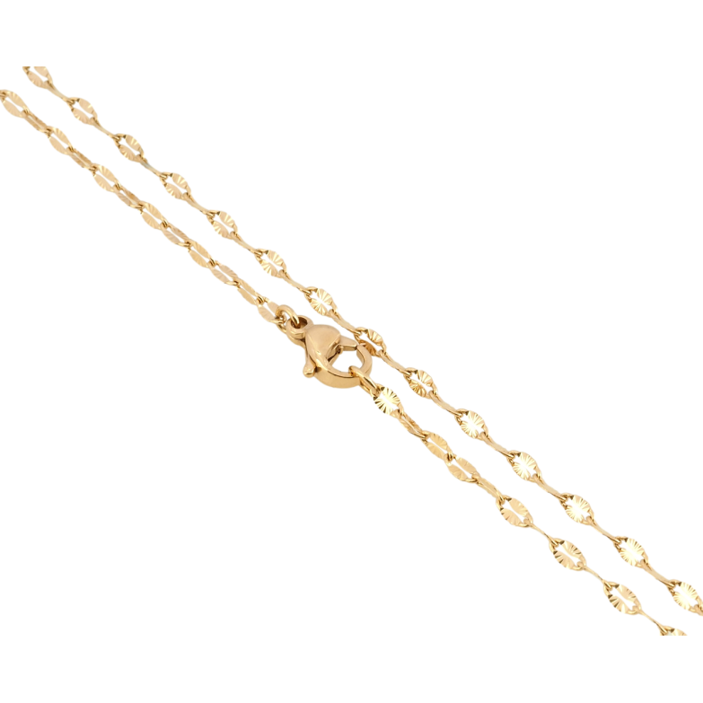 Ланцюжок Xuping ТТМ Stainless Steel колір 18K Плетіння Якірне декоративне довжина 45см х 2мм фото №1 Ланцюжок Xuping ТТМ Stainless Steel колір 18K Плетіння Якірне декоративне довжина 45см х 2мм фото №1