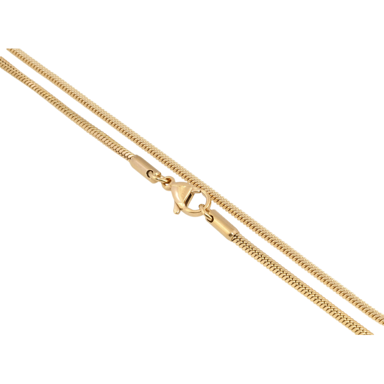 Ланцюжок Xuping ТТМ Stainless Steel колір 18K Плетіння Ювелірний шнур 4-х гранний довжина 45см х 2мм фото №6 Ланцюжок Xuping ТТМ Stainless Steel колір 18K Плетіння Ювелірний шнур 4-х гранний довжина 45см х 2мм фото №6