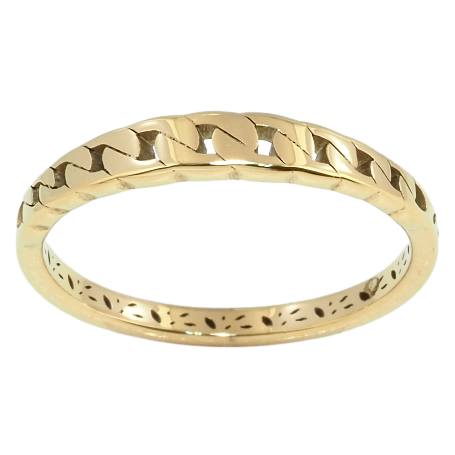 Каблучка Xuping TTM Stainless Steel Колір 14К Візерунок ланцюжок фото №1 Каблучка Xuping TTM Stainless Steel Колір 14К Візерунок ланцюжок фото №1