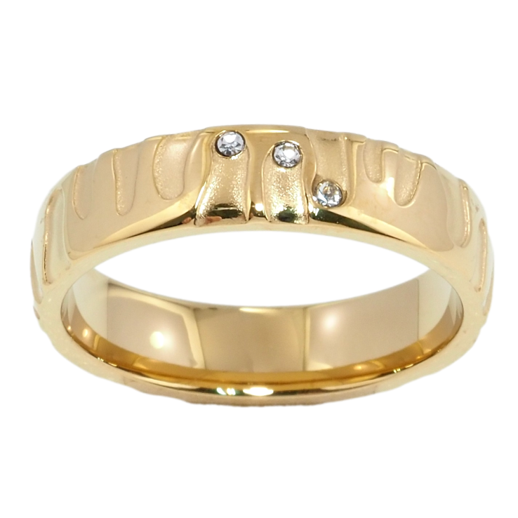 Кольцо Xuping TTM Stainless Steel Цвет 18К Узор с вставками циркония фото №19 Кольцо Xuping TTM Stainless Steel Цвет 18К Узор с вставками циркония фото №19