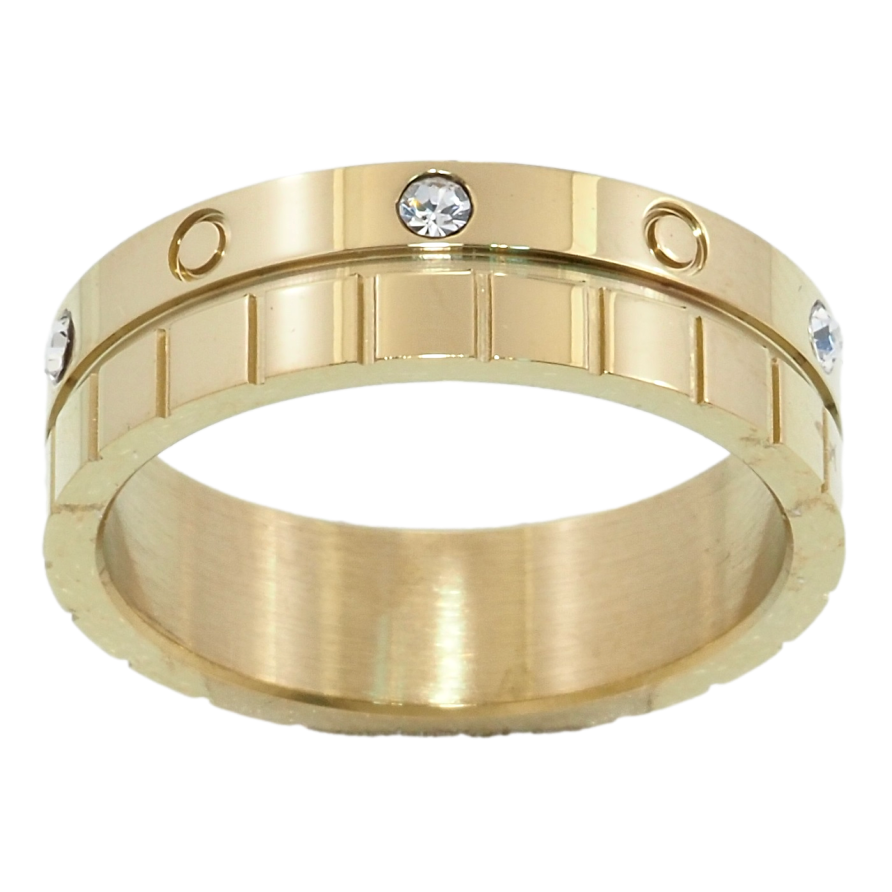 Каблучка Xuping TTM Stainless Steel Колір 14К Вставки цирконію фото №1 Каблучка Xuping TTM Stainless Steel Колір 14К Вставки цирконію фото №1