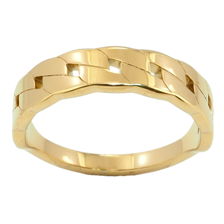 Кольцо Xuping TTM Stainless Steel Цвет 14К Узор цепочка фото №1