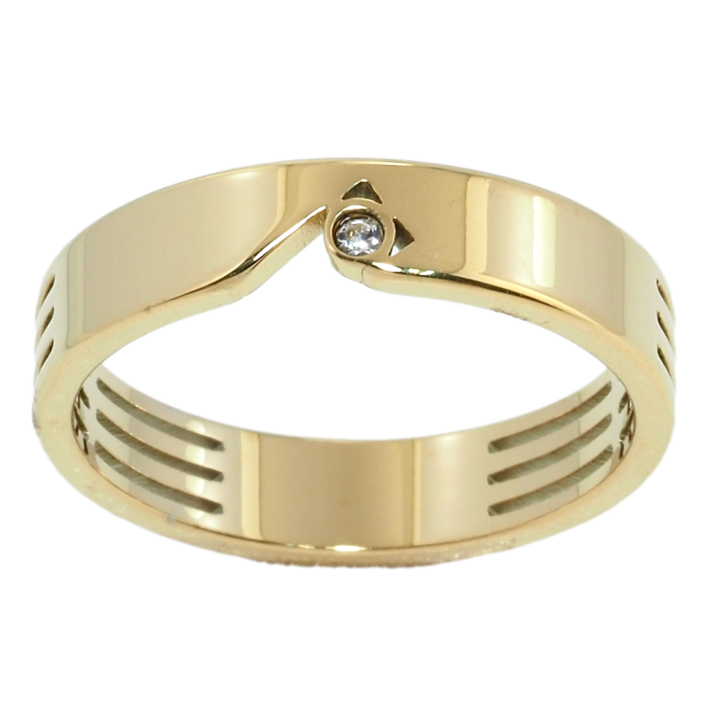 Каблучка Xuping TTM Stainless Steel Колір 14К Мінімалізм фото №1 Каблучка Xuping TTM Stainless Steel Колір 14К Мінімалізм фото №1