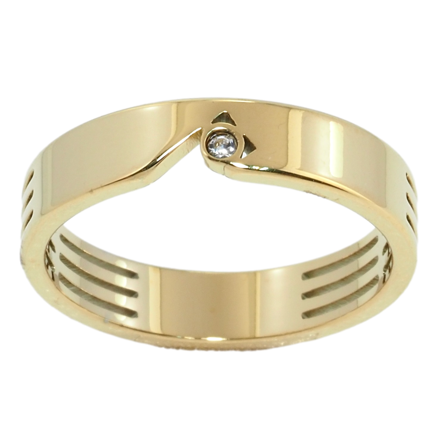 Каблучка Xuping TTM Stainless Steel Колір 14К Мінімалізм фото №1 Каблучка Xuping TTM Stainless Steel Колір 14К Мінімалізм фото №1