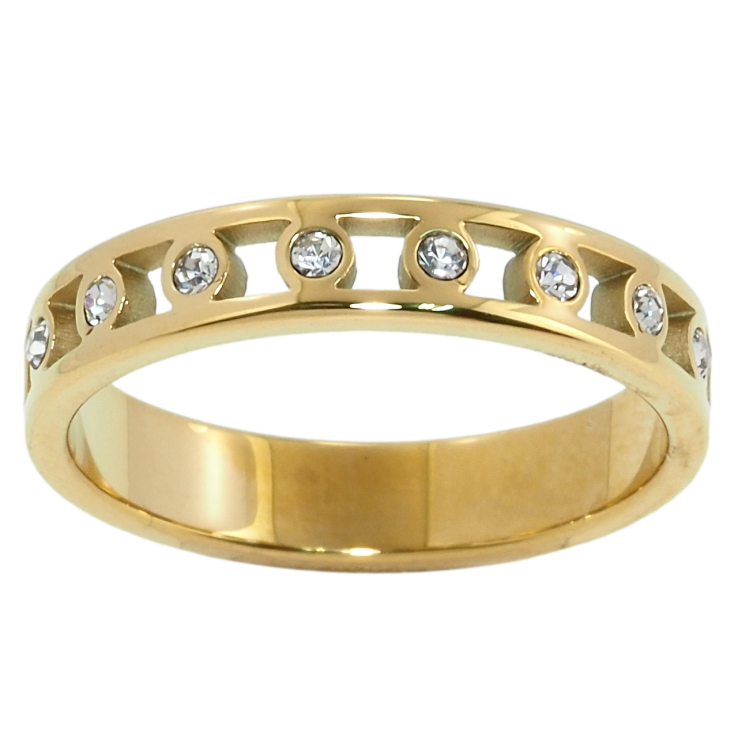 Каблучка Xuping TTM Stainless Steel Колір 14К Візерунок з цирконієм фото №13 Каблучка Xuping TTM Stainless Steel Колір 14К Візерунок з цирконієм фото №13