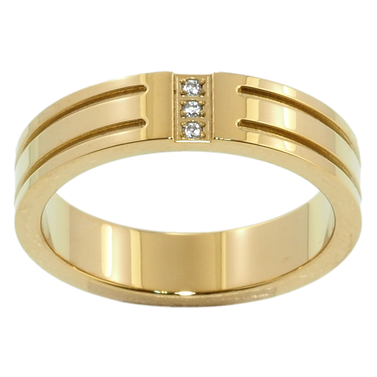 Кольцо Xuping TTM Stainless Steel Цвет 14К Обручальное с узором, шир. 5мм фото №23