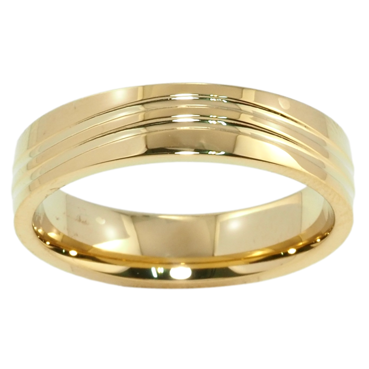 Каблучка Xuping TTM Stainless Steel Колір 14К Обручка з візерунком, шир. 5мм фото №12