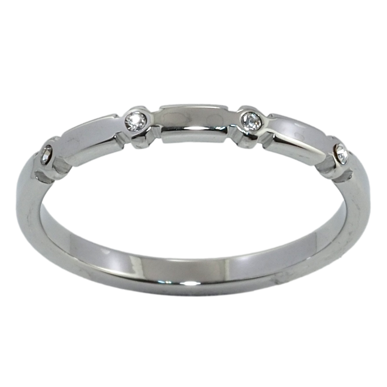 Кольцо Xuping TTM Stainless Steel Цвет Родий Вставки циркония фото №1
