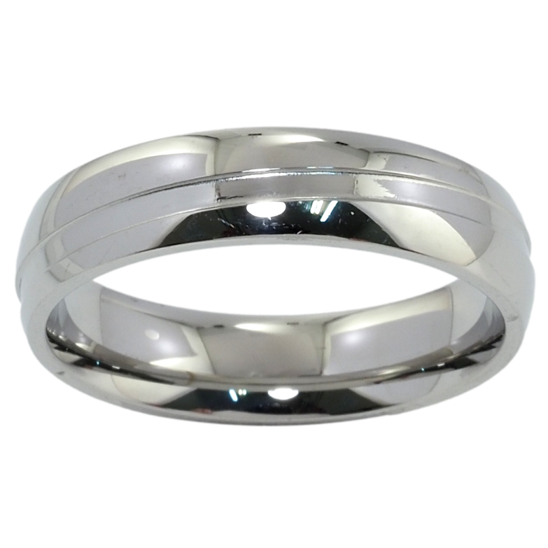 Каблучка Xuping TTM Stainless Steel Колір Родій Обручка з візерунком, шир. 5мм фото №1