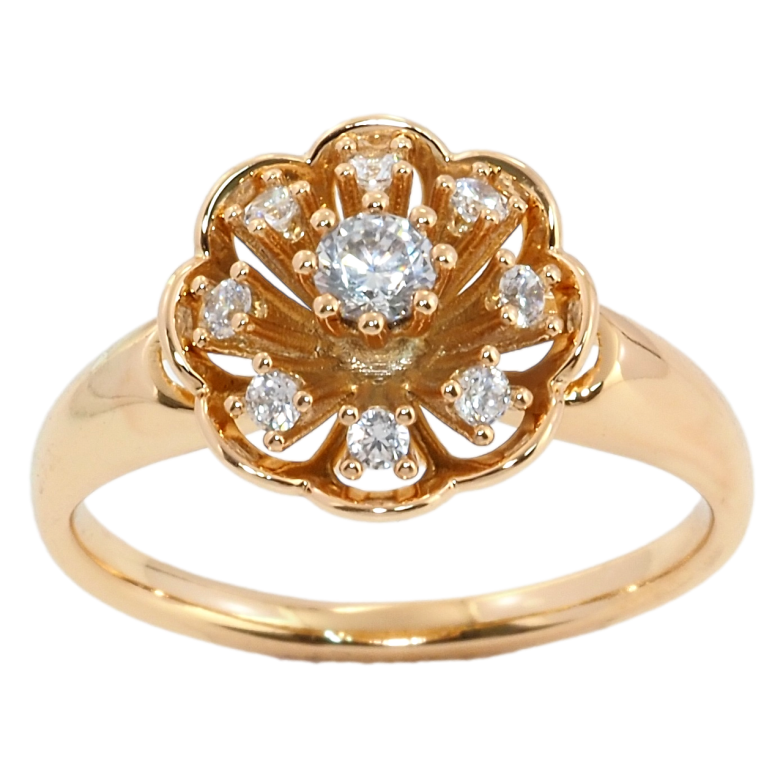 Каблучка Xuping Позолота 18K Квіточка фото №2 Каблучка Xuping Позолота 18K Квіточка фото №2