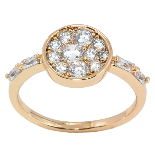 Кольцо Xuping Позолота 18K Инкрустация  цирконием фото №1