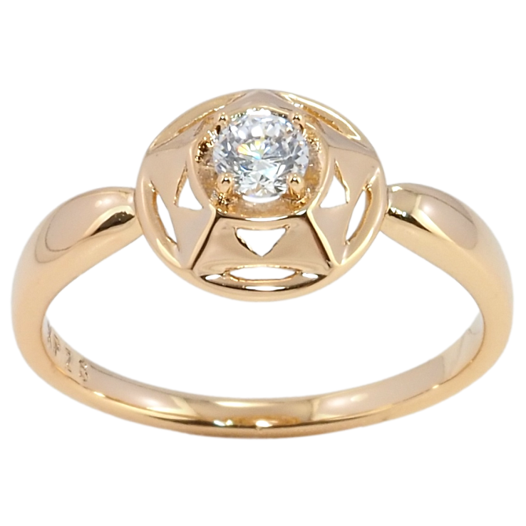 Каблучка Xuping Позолота 18K Зірка з кристалом фото №7