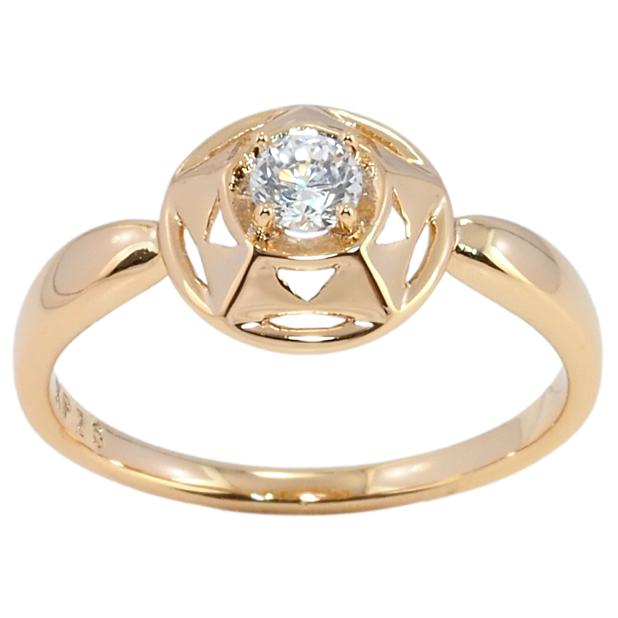 Каблучка Xuping Позолота 18K Зірка з кристалом фото №1