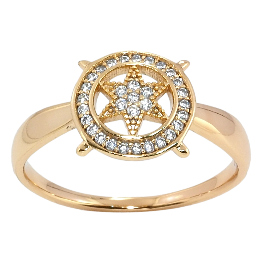 Кольцо Xuping Позолота 18K Звезда в колечке фото №1 Кольцо Xuping Позолота 18K Звезда в колечке фото №1