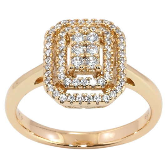 Кольцо Xuping Позолота 18K Инкрустация цирконием фото №1