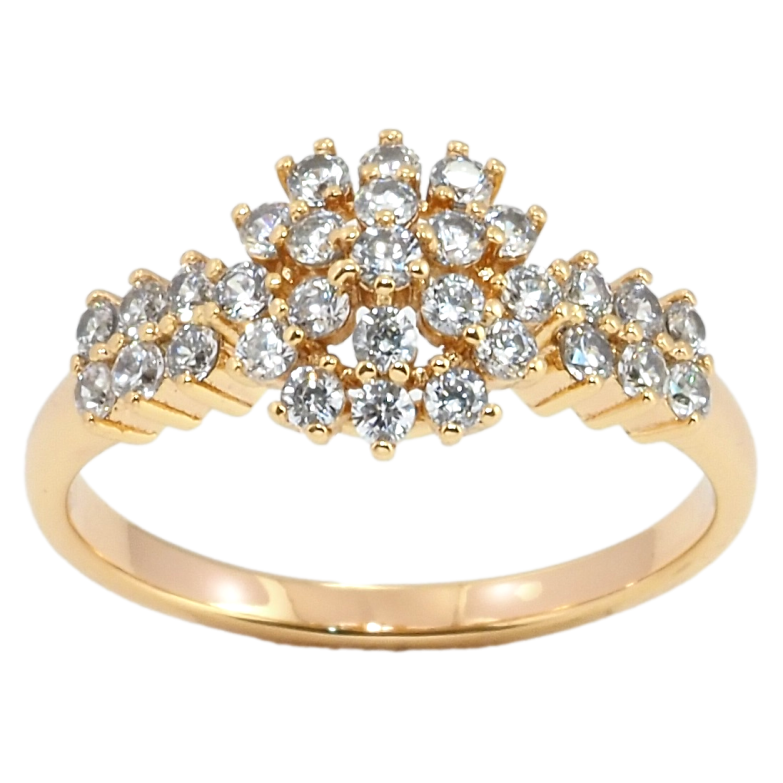 Каблучка Xuping Позолота 18K Інкрустація цирконієм фото №1 Каблучка Xuping Позолота 18K Інкрустація цирконієм фото №1