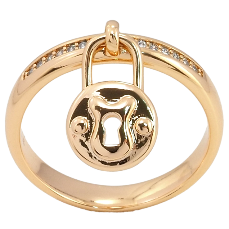 Кольцо Xuping Позолота 18K Замочек фото №12 Кольцо Xuping Позолота 18K Замочек фото №12