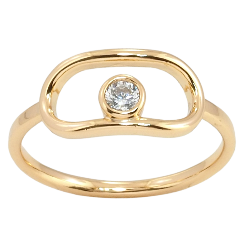 Кольцо Xuping Позолота 18K Овал с кристаллом фото №1 Кольцо Xuping Позолота 18K Овал с кристаллом фото №1