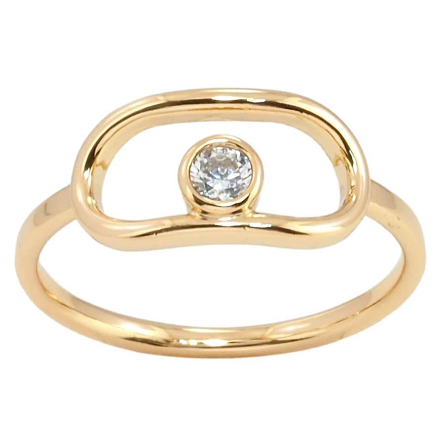 Кольцо Xuping Позолота 18K Овал с кристаллом фото №1 Кольцо Xuping Позолота 18K Овал с кристаллом фото №1