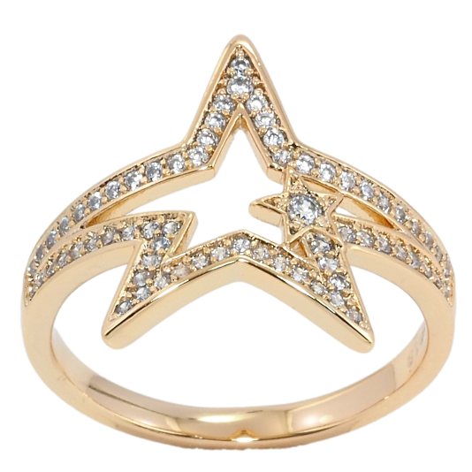 Кольцо Xuping Позолота 18K Звезда с инкрустацией цирконием фото №1
