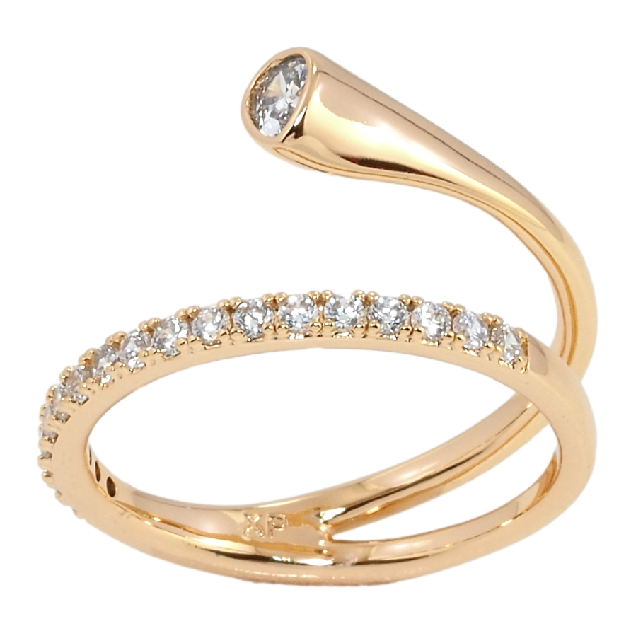 Кольцо Xuping Позолота 18K Дорожка циркония с фианитом фото №1 Кольцо Xuping Позолота 18K Дорожка циркония с фианитом фото №1