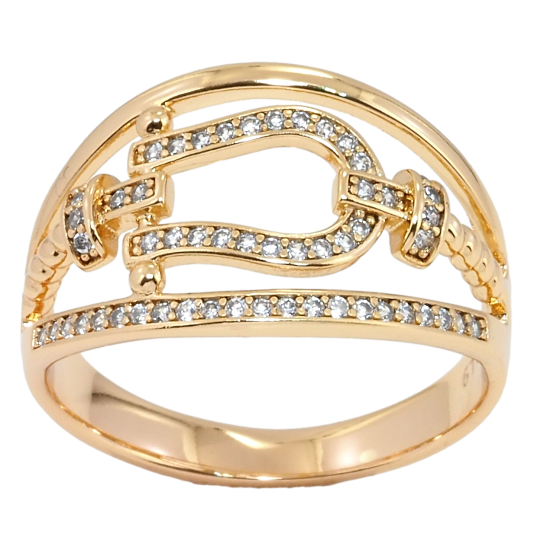 Кольцо Xuping Позолота 18K Декоративный орнамент с цирконием фото №1
