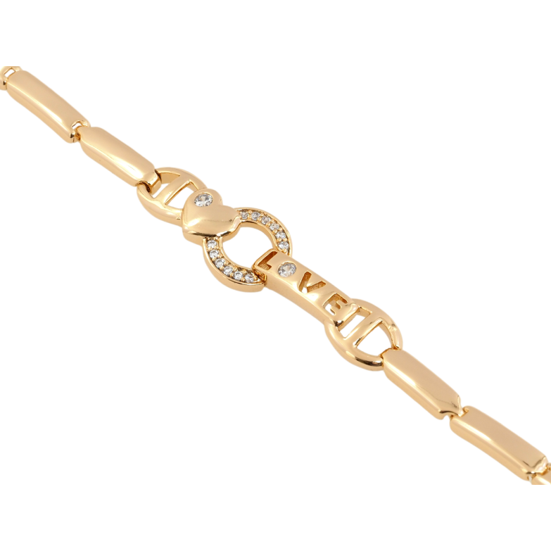 Браслет Xuping Позолота 18K Love длина 19.5см х 3мм фото №1 Браслет Xuping Позолота 18K Love длина 19.5см х 3мм фото №1