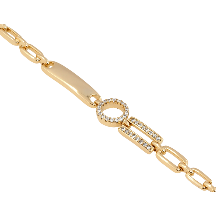 Браслет Xuping Позолота 18K Декоративний візерунок з цирконієм довжина з дод. замком 17,19см х 4мм фото №25 Браслет Xuping Позолота 18K Декоративний візерунок з цирконієм довжина з дод. замком 17,19см х 4мм фото №25